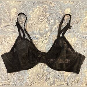 SAVAGE X FENTY BLACK LACE UNDERWIRE BRA, size 38DD